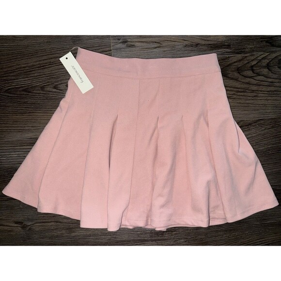 Francescas Mi Ami A-Line Skirt Scalloped Mini Flare Boho Pink Size Small NEW - Picture 1 of 2